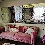 Baklava Dilimli Desenli Ayna