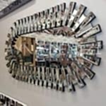 Güneş Piyano Black Silver Model Siyah Şeffaf Renk Modern Ayna-9