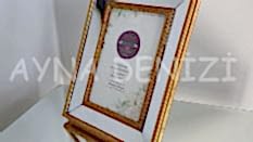 Jesy First Gold Model Altın Renk Dekoratif Aynalı Resim Çerçevesi