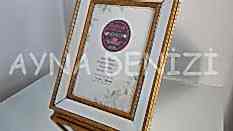 Jesy Third Gold Model Altın Renk Dekoratif Aynalı Resim Çerçevesi