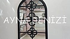 Jerez Model Siyah Renk Dekoratif Pencere Ayna