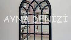Messina Model Siyah Renk Dekoratif Pencere Ayna