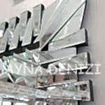 Akustik Black Small Silver Model Siyah Şeffaf Renk Modern Ayna-12