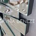 Akustik Black Small Silver Model Siyah Şeffaf Renk Modern Ayna-16