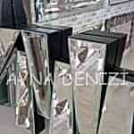 Akustik Black Small Silver Model Siyah Şeffaf Renk Modern Ayna-18