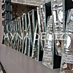 Akustik Black Small Silver Model Siyah Şeffaf Renk Modern Ayna-19