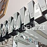 Akustik Black Small Silver Model Siyah Şeffaf Renk Modern Ayna-21