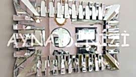 Akustik Black Small Silver Model Siyah Şeffaf Renk Modern Ayna