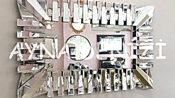 Akustik Black Small Silver Model Siyah Şeffaf Renk Modern Ayna