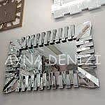 Akustik Black Small Silver Model Siyah Şeffaf Renk Modern Ayna-4