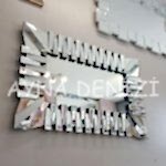 Akustik Black Small Silver Model Siyah Şeffaf Renk Modern Ayna-9