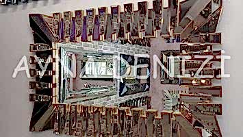 Akustik Gold Small Bronze Model Altın Bronz Renk Modern Ayna