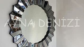 Madalyon Black Smoked Model Siyah Füme Renk Modern Ayna