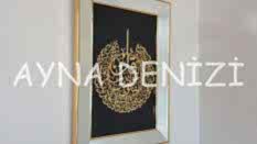 Felak Suresi Yazılı Model Altın Renk Ayna Çerçeveli Tablo