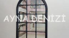 Fondi Model Siyah Renk Dekoratif Pencere Ayna