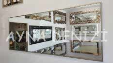 Royal Elegant Model Silver Gümüş Renk Metal Çerçeveli Dekoratif Ayna