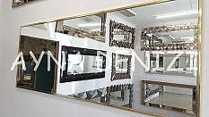 Royal Elegant Model Yellow Gold Altın Renk Metal Çerçeveli Dekoratif Ayna