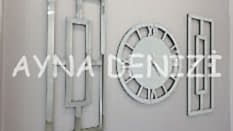 Generic Future Silver Model Üçlü Set Aynalı Saatli Niş Takımı
