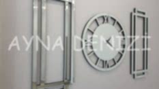 Stylish Future Silver Model Üçlü Set Aynalı Saatli Niş Takımı