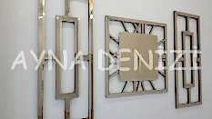 Generic Time Bronze Model Üçlü Set Aynalı Saatli Niş Takımı