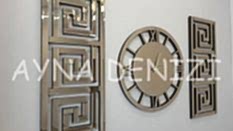 Premium Future Bronze Model Üçlü Set Aynalı Saatli Niş Takımı