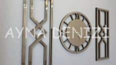 Special Future Bronze Model Üçlü Set Aynalı Saatli Niş Takımı