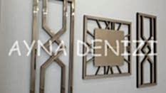 Special Time Bronze Model Üçlü Set Aynalı Saatli Niş Takımı