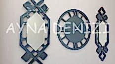 Deluxe Future Smoked Model Üçlü Set Aynalı Saatli Niş Takımı