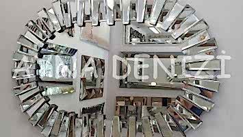 Güneş Piyano Black Small Silver Model Modern Ayna