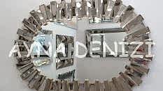 Güneş Piyano Gold Small Bronze Model Modern Ayna