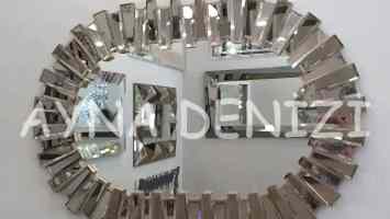 Güneş Piyano Gold Small Bronze Model Modern Ayna