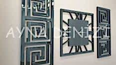 Premium Time Smoked Model Üçlü Set Aynalı Saatli Niş Takımı