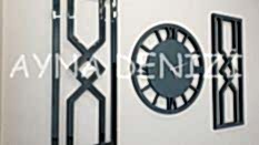 Special Future Smoked Model Üçlü Set Aynalı Saatli Niş Takımı