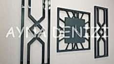 Special Time Smoked Model Üçlü Set Aynalı Saatli Niş Takımı