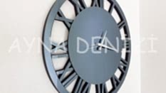 Future Roma Smoked Model Füme Renk Dekoratif Aynalı Duvar Saati