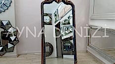 Princess Anthracite Gold Model Antrasit Altın Renk Ayaklı Boy Aynası