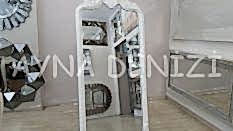 Princess White Model Beyaz Renk Ayaklı Boy Aynası