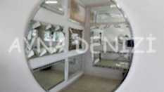 Circle Eighty Argent Model Platin Gümüş Renk Metal Çerçeveli Yuvarlak Dairesel Dekoratif Ayna